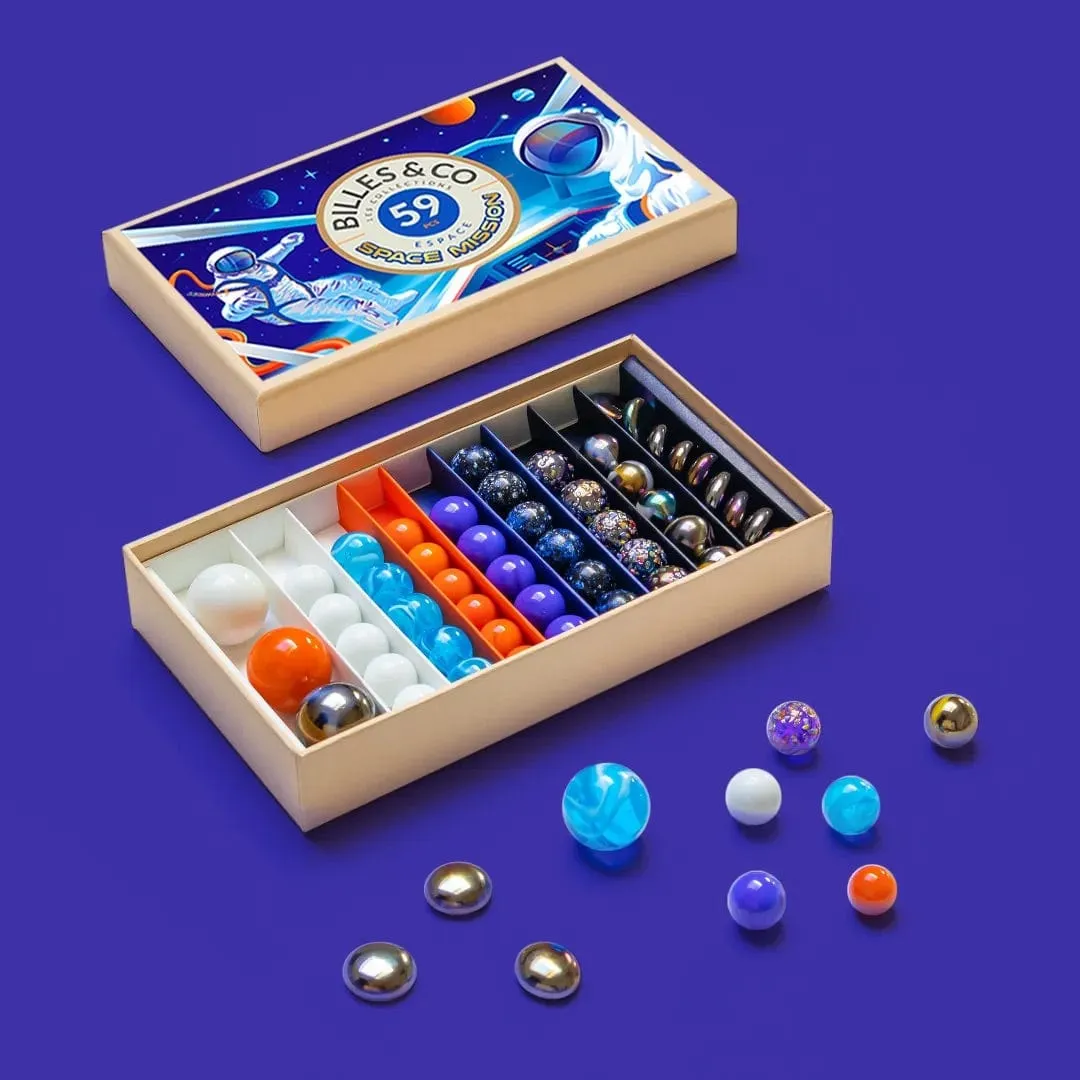 Space Mission Marbles Box - 59 Pack