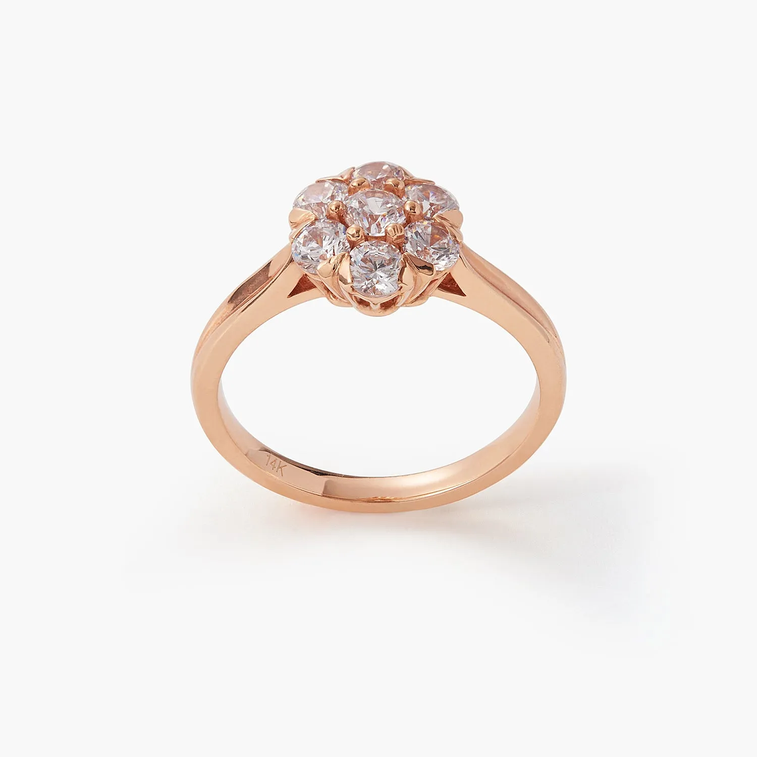 Sparkle Halo Ring With Moissanite Diamond