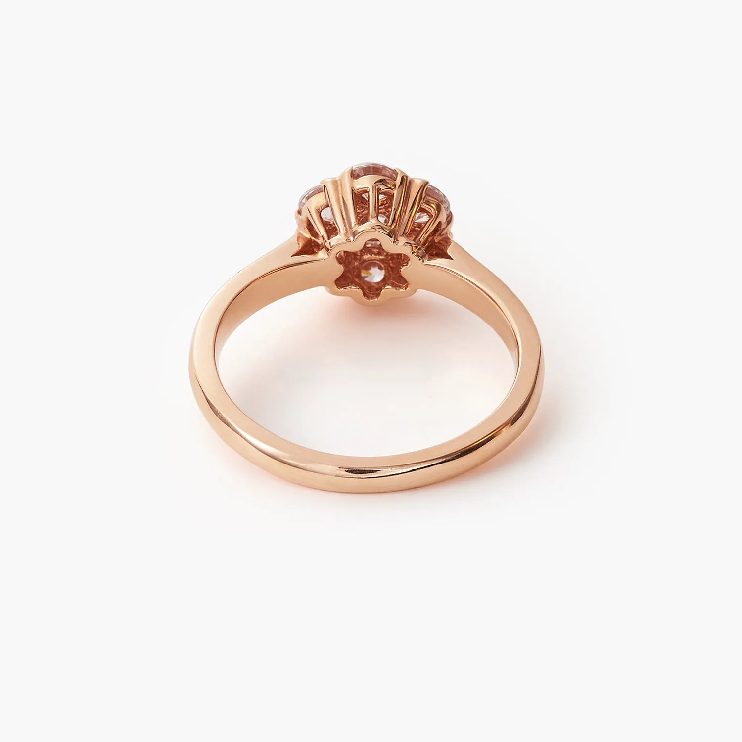 Sparkle Halo Ring With Moissanite Diamond