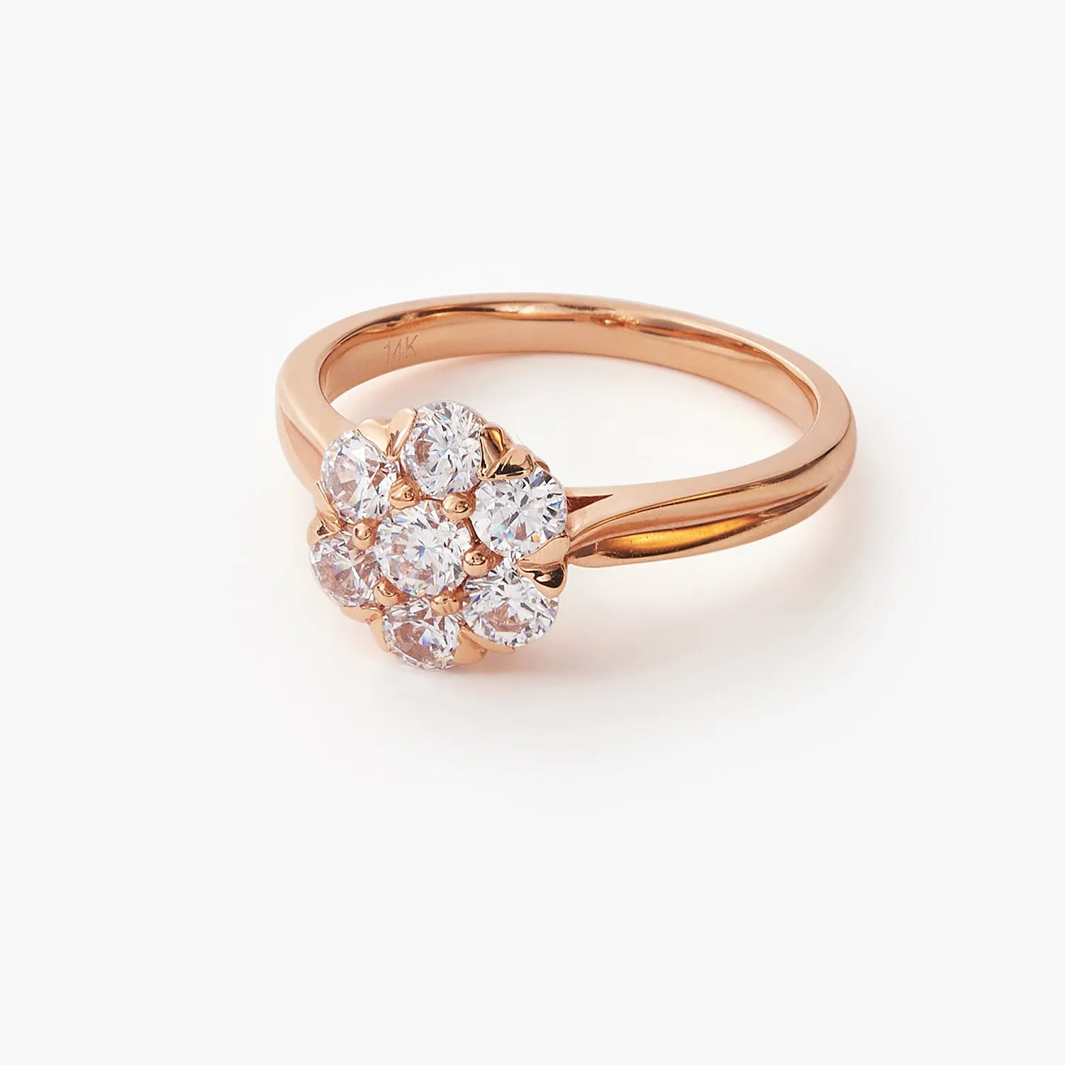 Sparkle Halo Ring With Moissanite Diamond