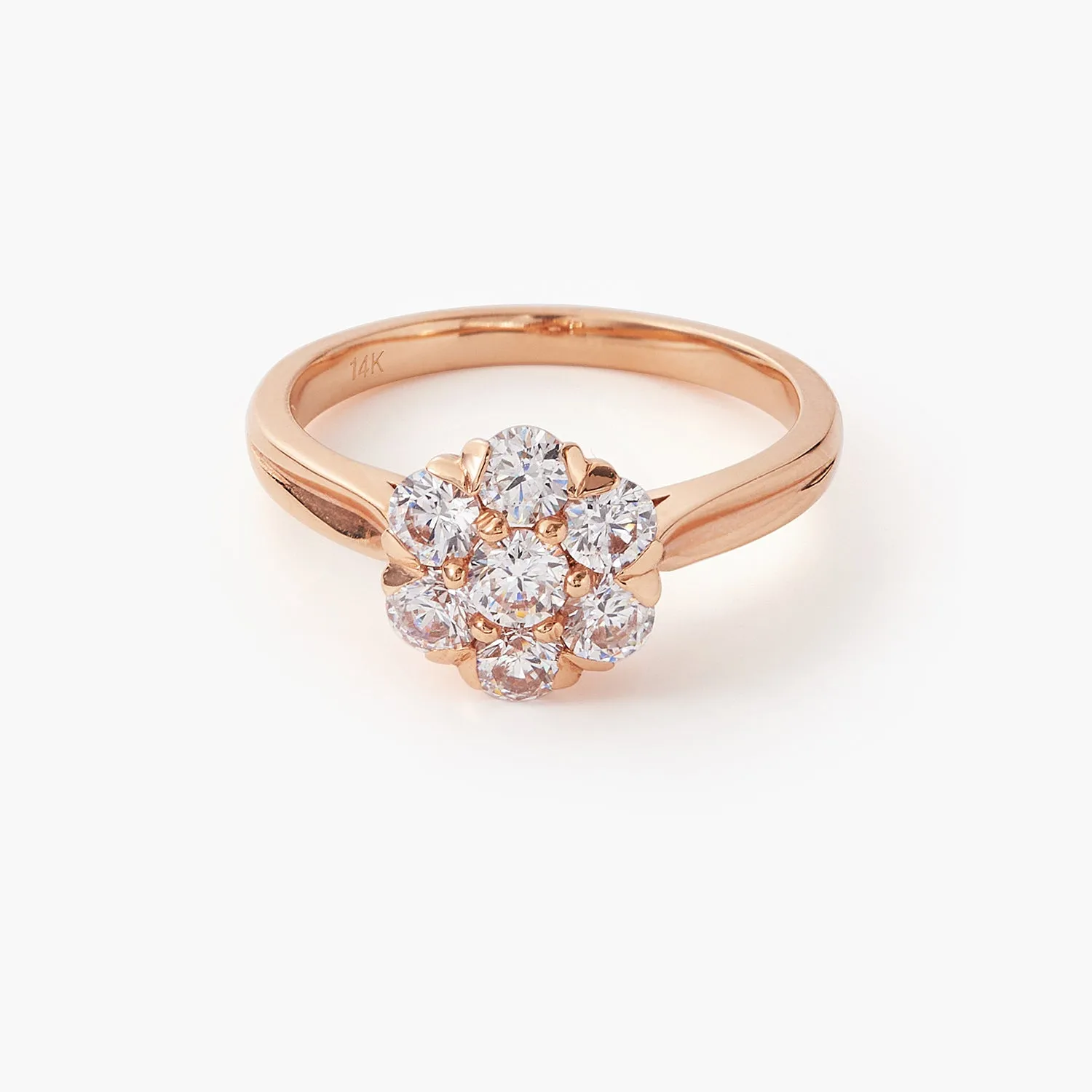 Sparkle Halo Ring With Moissanite Diamond