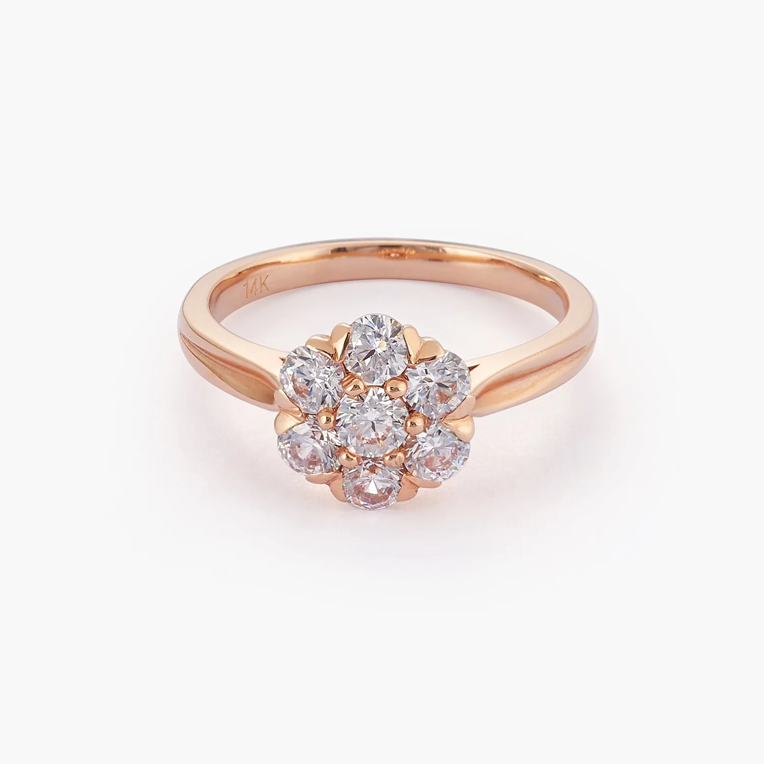 Sparkle Halo Ring With Moissanite Diamond