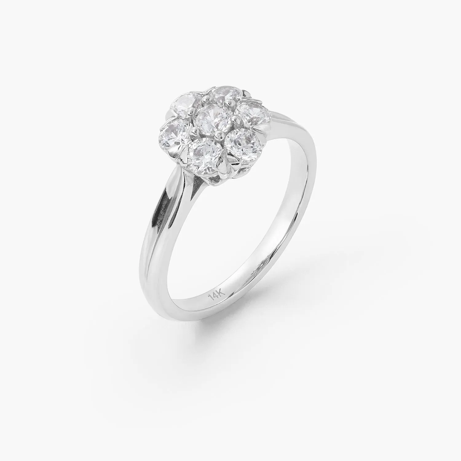Sparkle Halo Ring With Moissanite Diamond