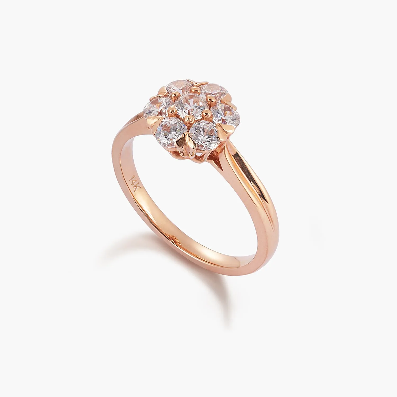 Sparkle Halo Ring With Moissanite Diamond