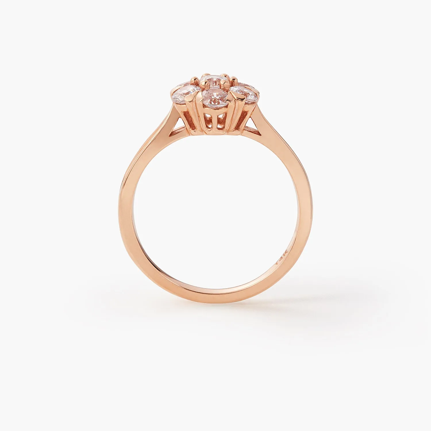 Sparkle Halo Ring With Moissanite Diamond
