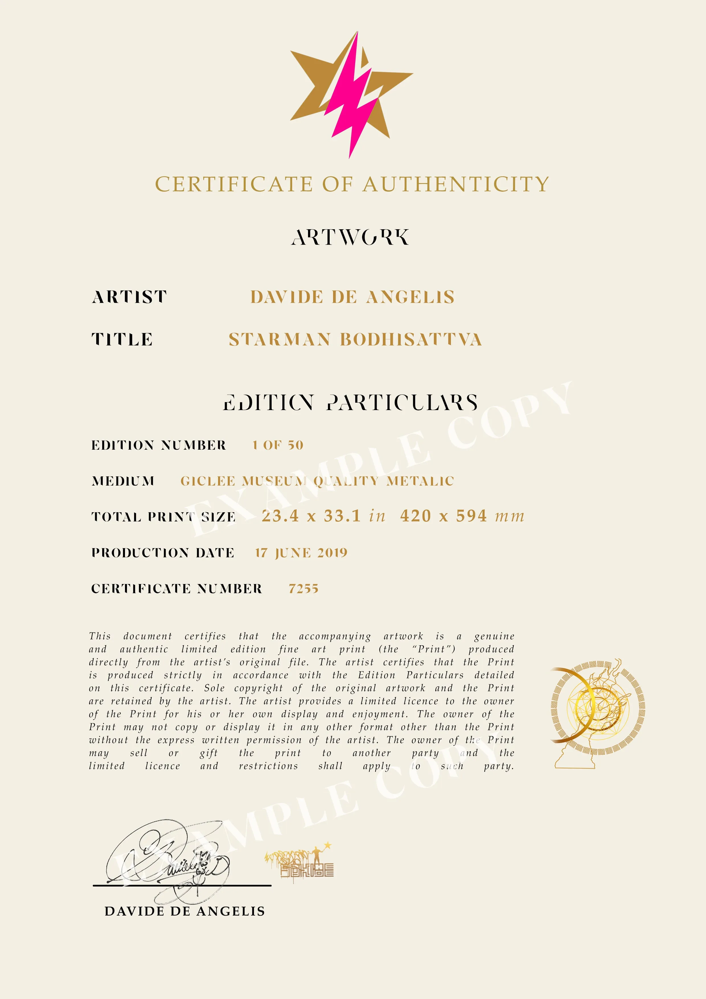 STARMAN Bodhisattva Limited Edition ( Special Metallic)