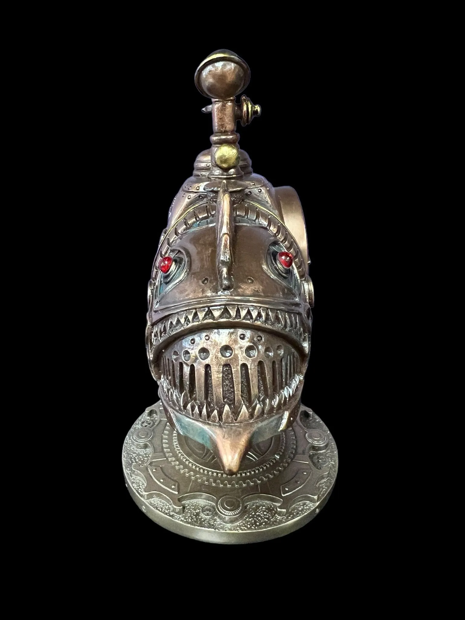 Steampunk, Mechanical, Submarine, Melanocetus-Unus, Angler Fish Statue by Veronese Design