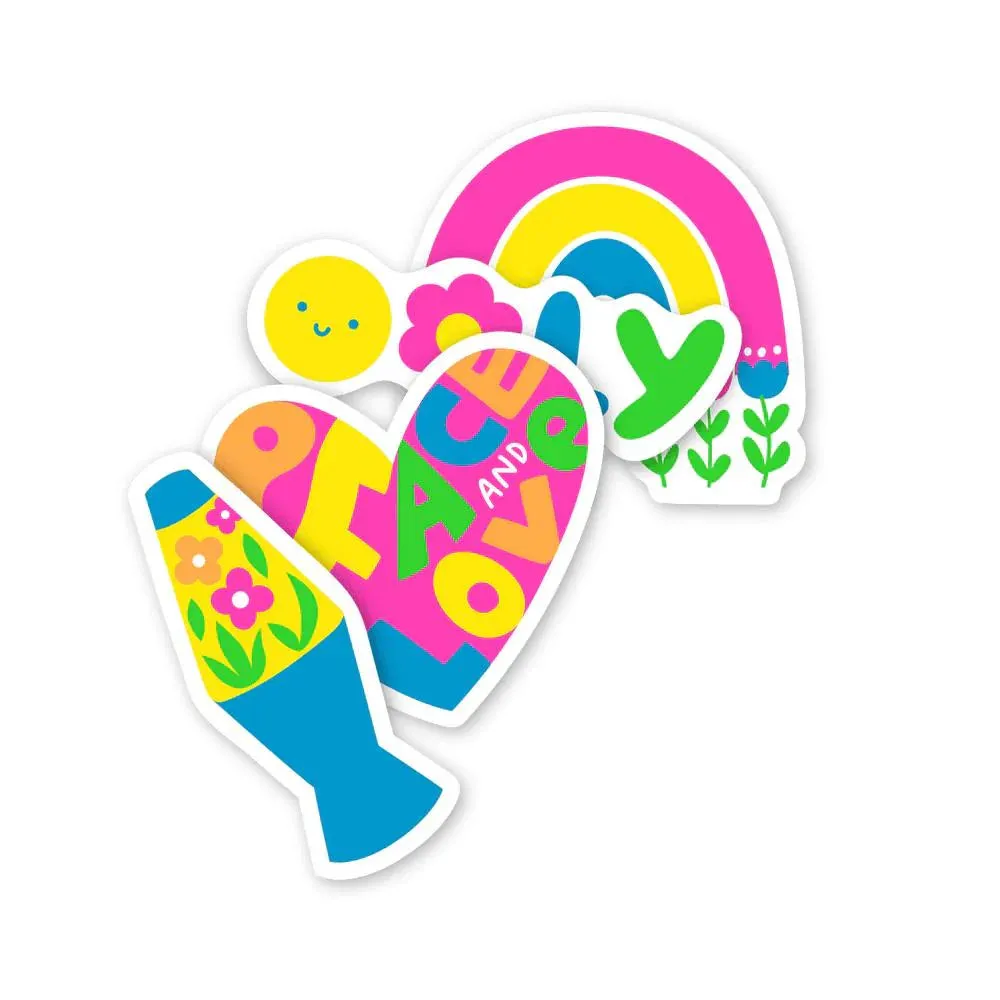 Stickiville Vinyl Stickers - Peace & Love