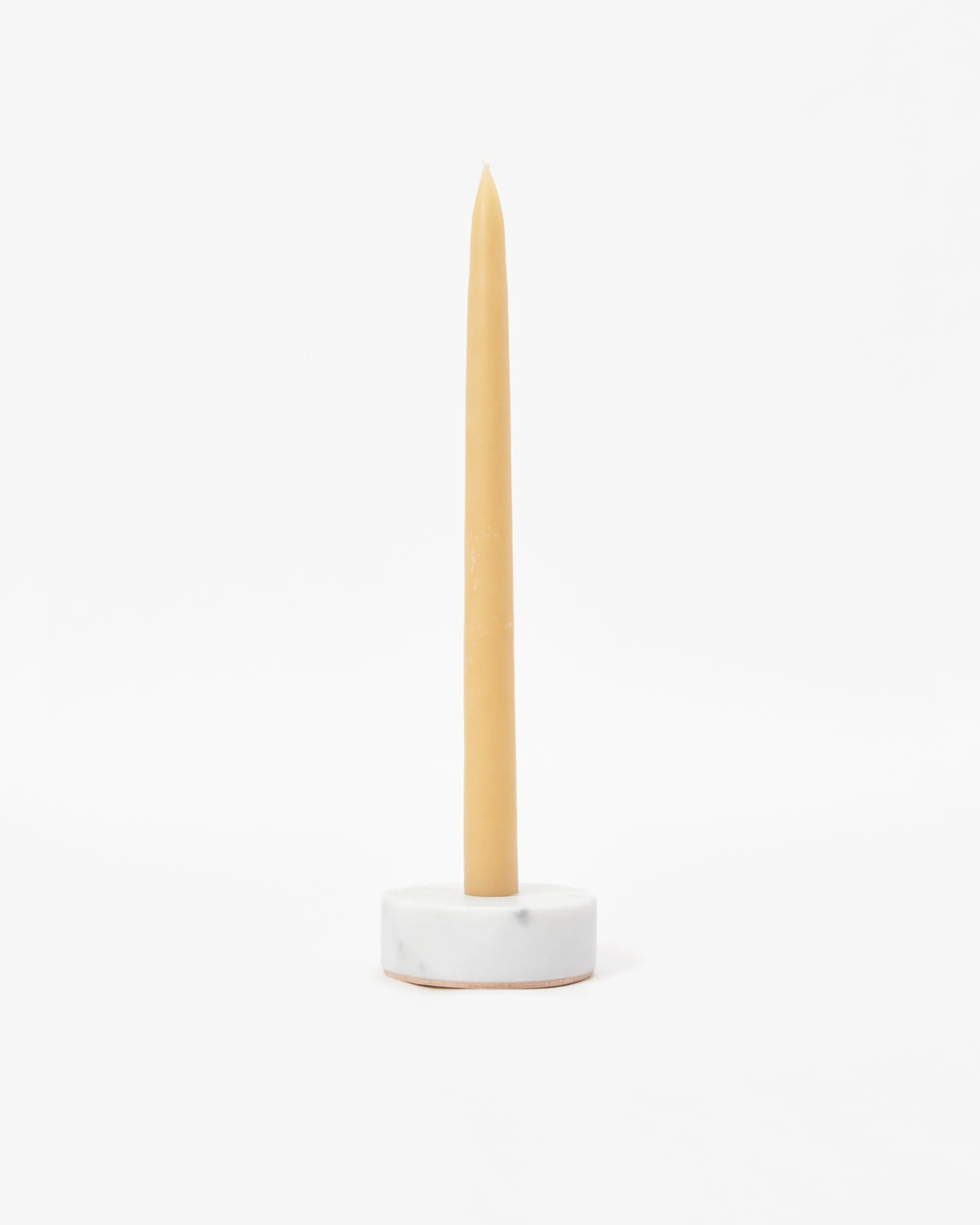 Stone Candle Holder in White