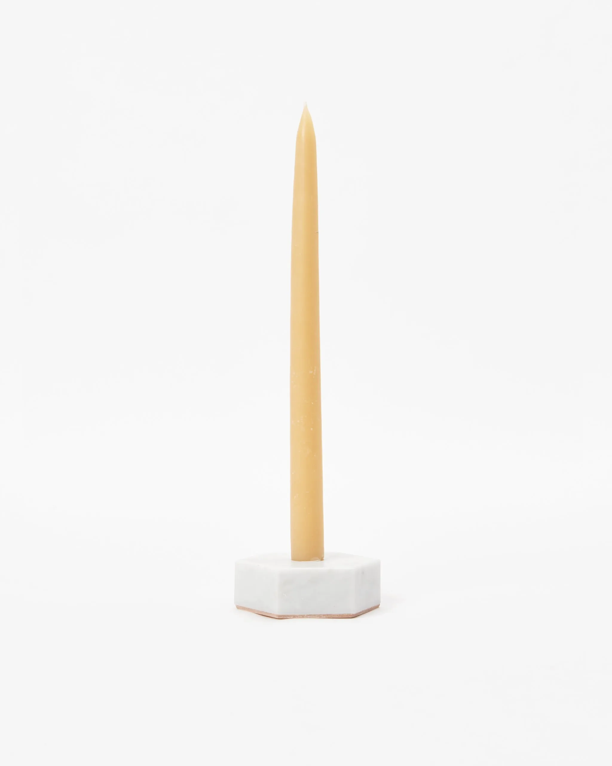 Stone Candle Holder in White