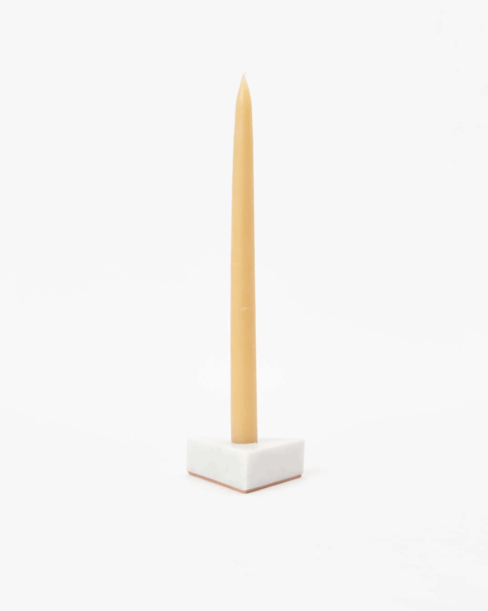 Stone Candle Holder in White