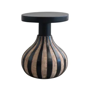 Striped Mango Wood Mini Table