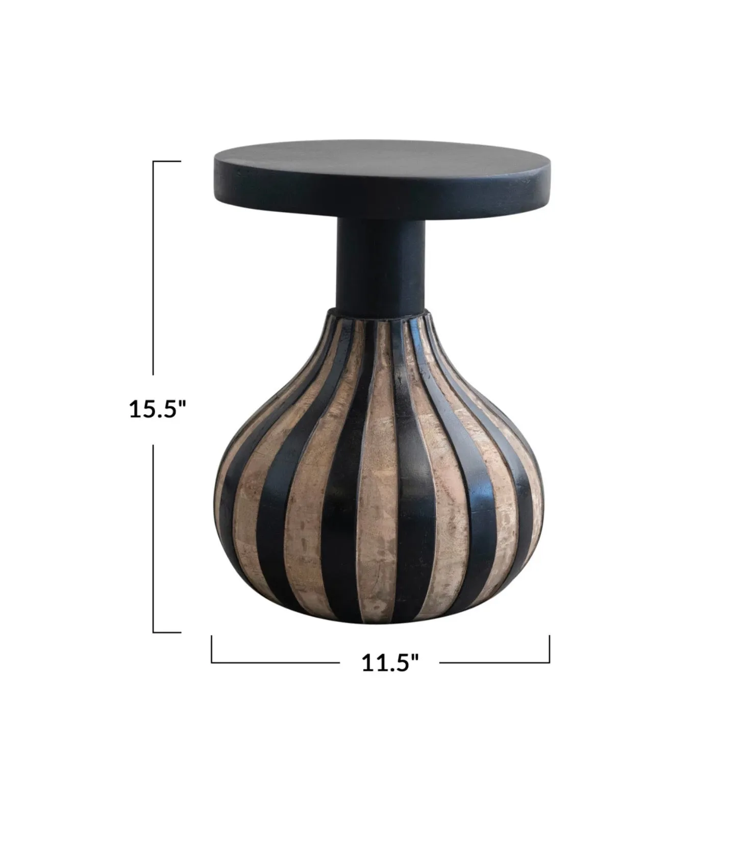Striped Mango Wood Mini Table