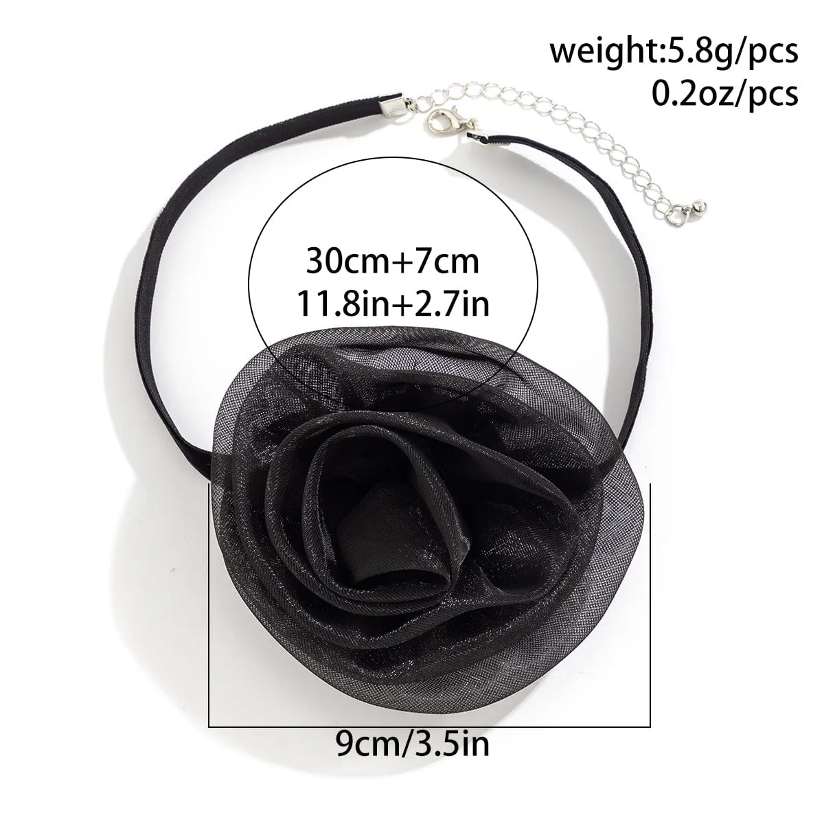 Temperament Velvet Rose Choker Necklace
