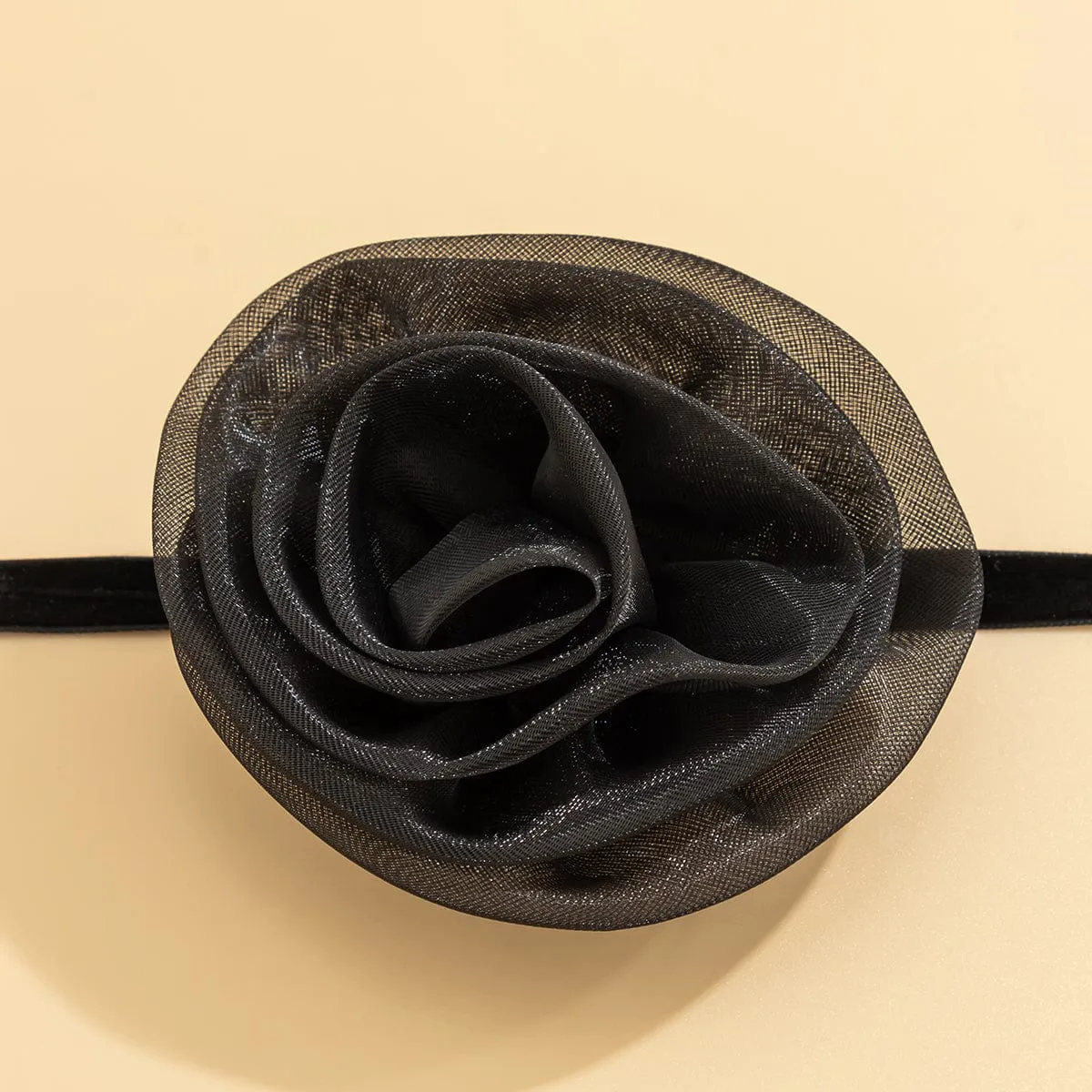 Temperament Velvet Rose Choker Necklace