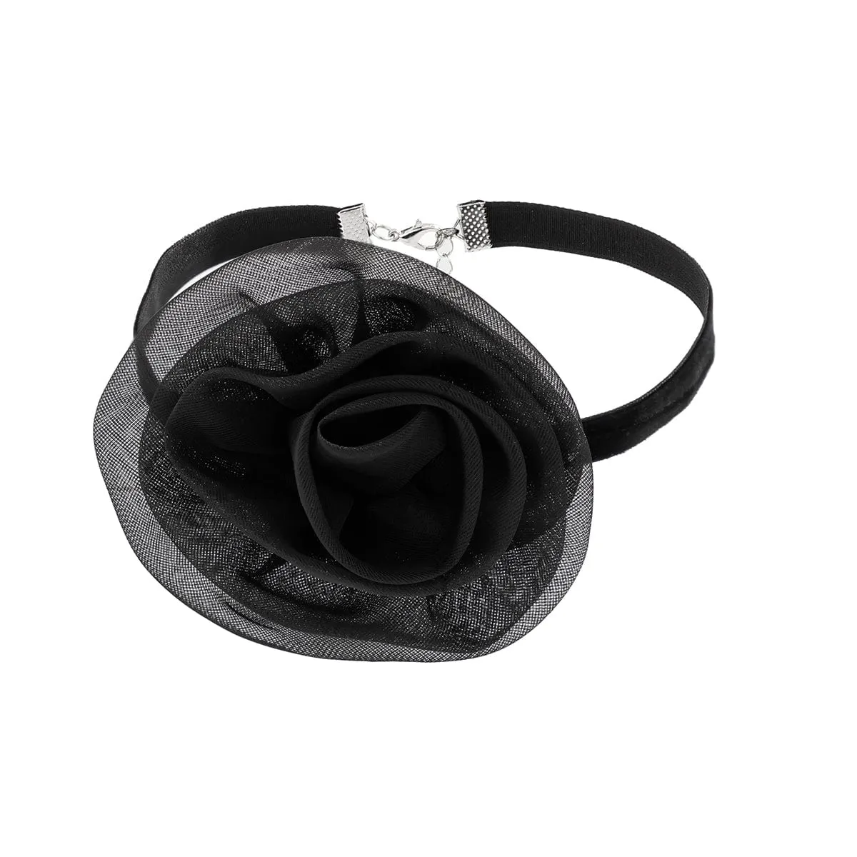 Temperament Velvet Rose Choker Necklace