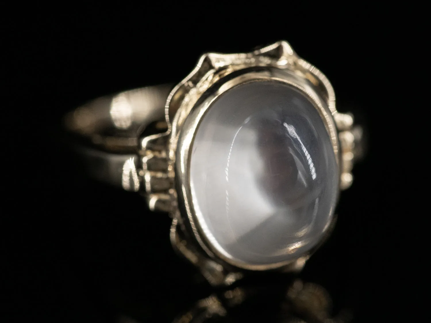 The Peggy Moonstone Ring in 14K Yellow Gold