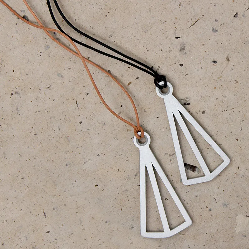 The Pyramid Pendant in Aluminum by Local Artist