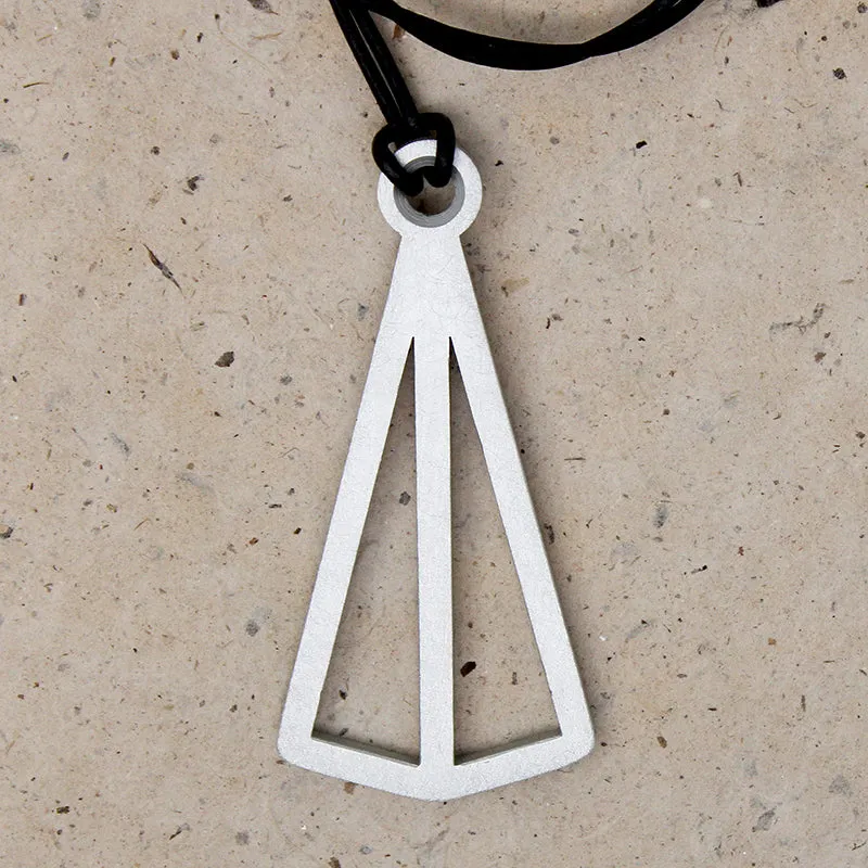 The Pyramid Pendant in Aluminum by Local Artist