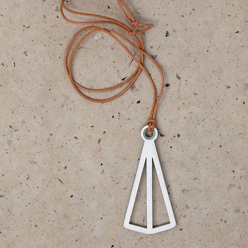 The Pyramid Pendant in Aluminum by Local Artist