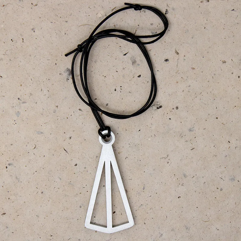 The Pyramid Pendant in Aluminum by Local Artist