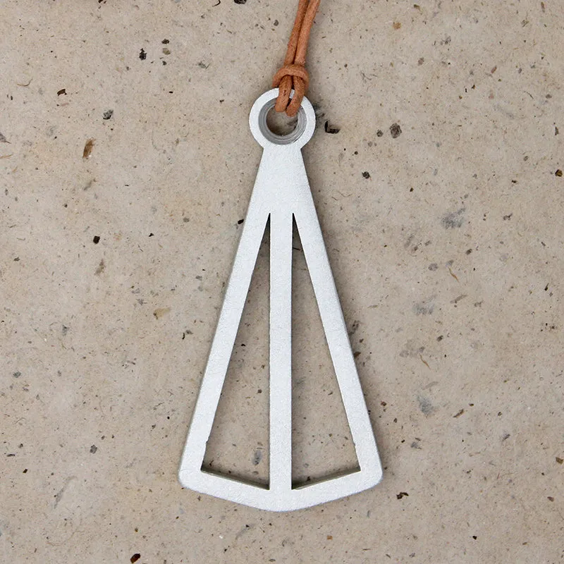 The Pyramid Pendant in Aluminum by Local Artist