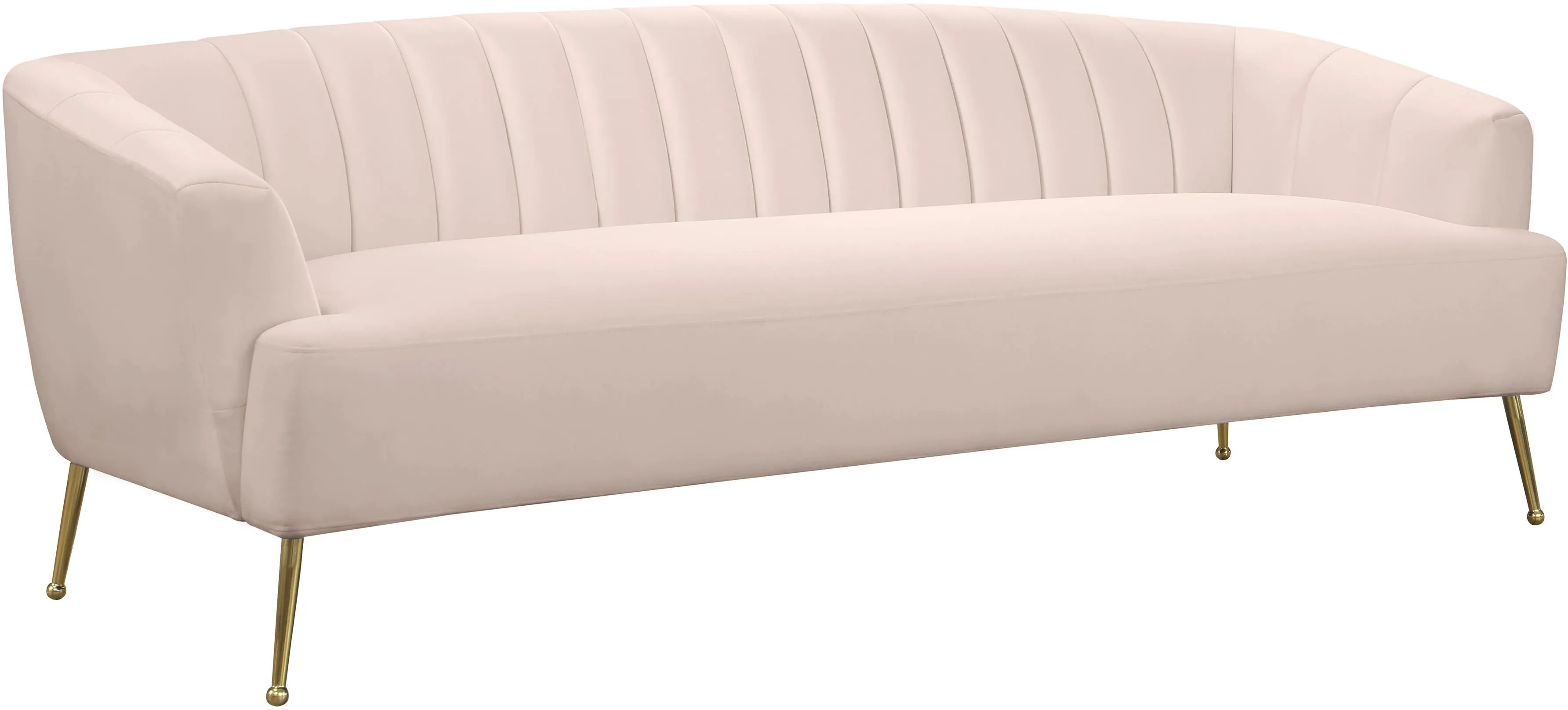 Tori Pink Velvet Sofa