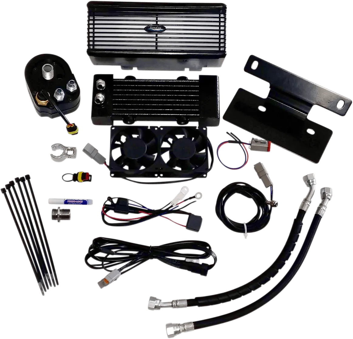 UltraCool RF-2G Below Regulator Mounted Oil Cooler Kit - Black