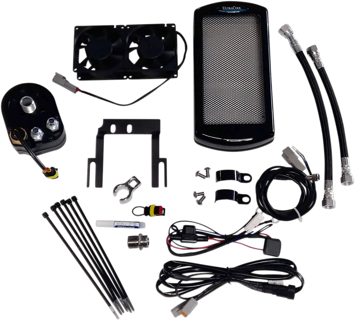UltraCool ST-1G Above Regulator Mounted Oil Cooler Kit - Black