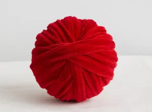 Velvet Decorative Sphere Red Large