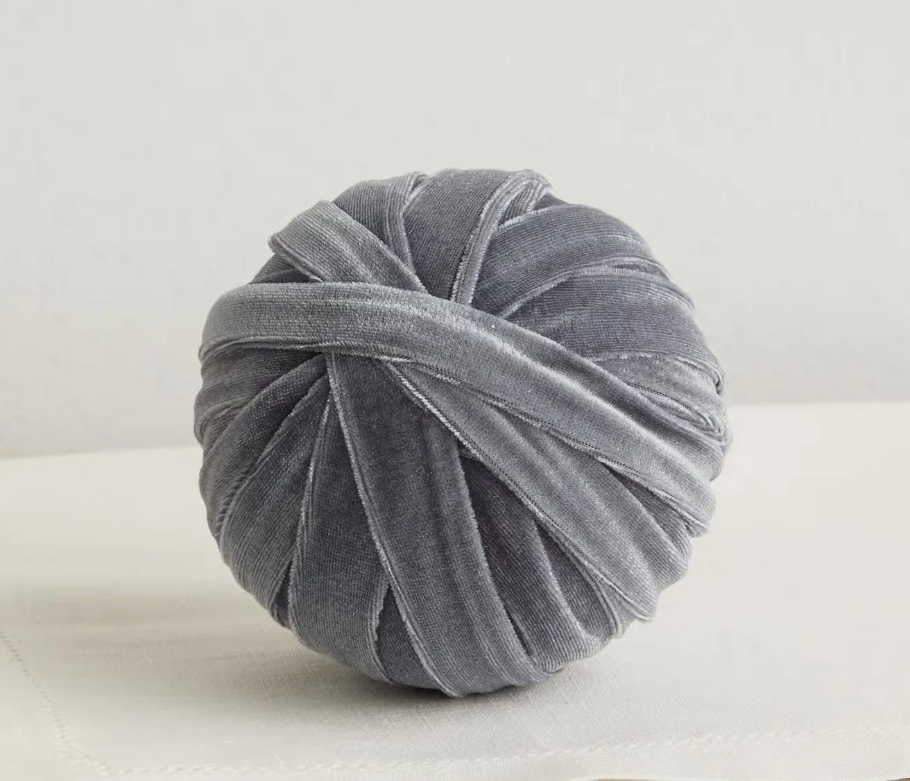 Velvet Decorative Sphere Slate Large