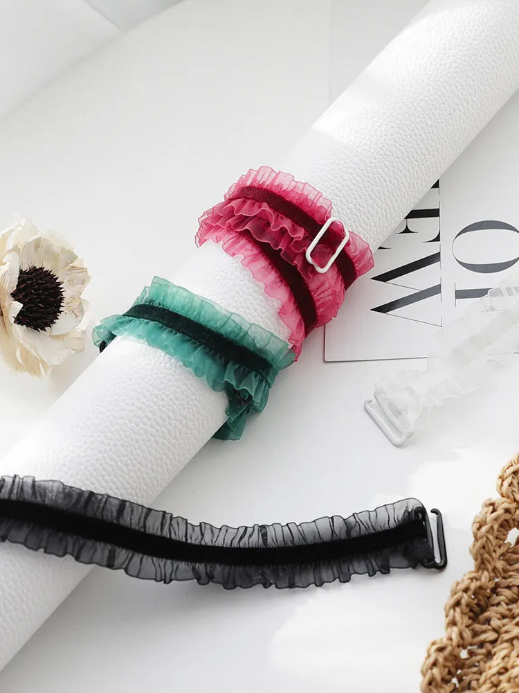 Velvet Lace Bra Strap 2cm Width