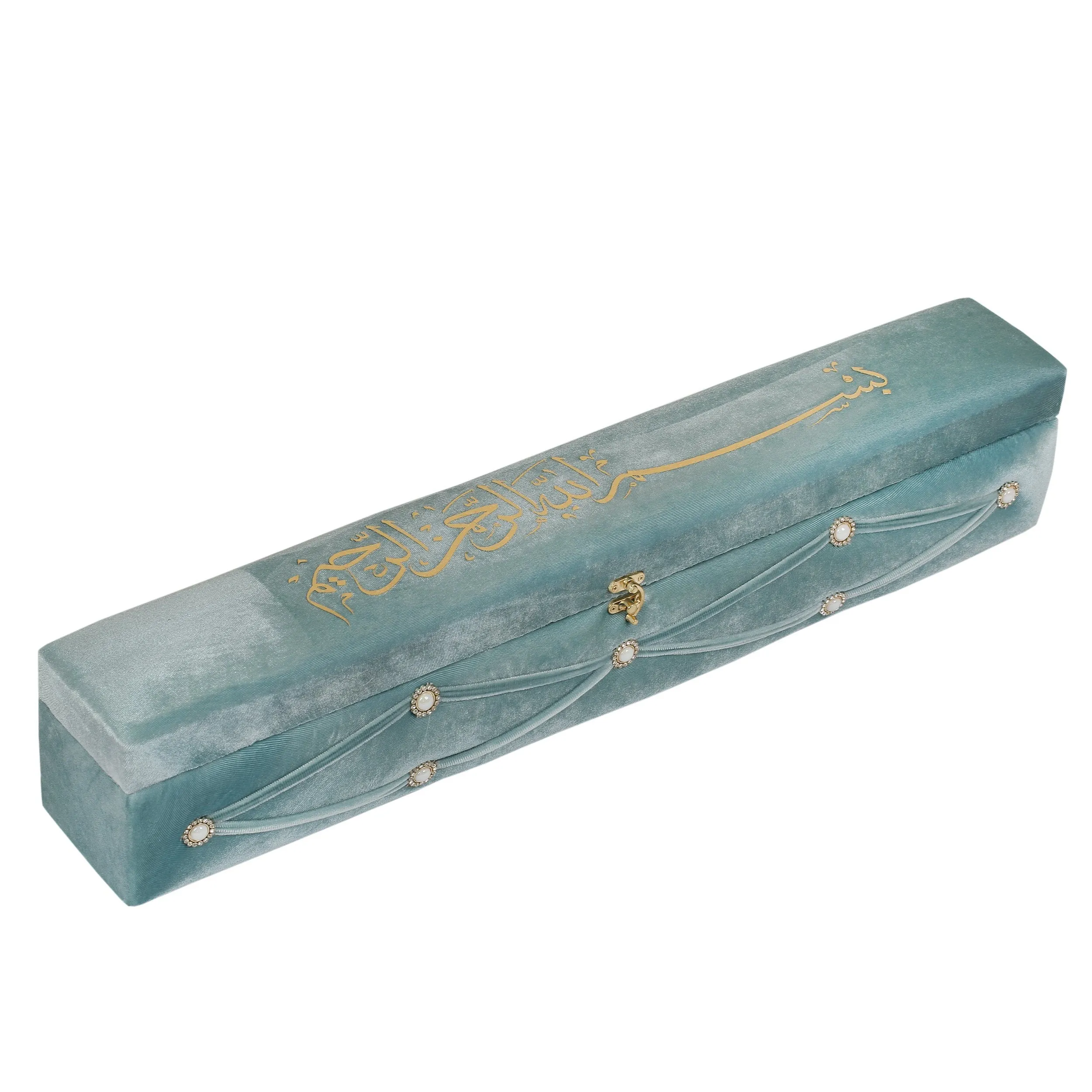 Velvet Pearl Prayer Box - Blue