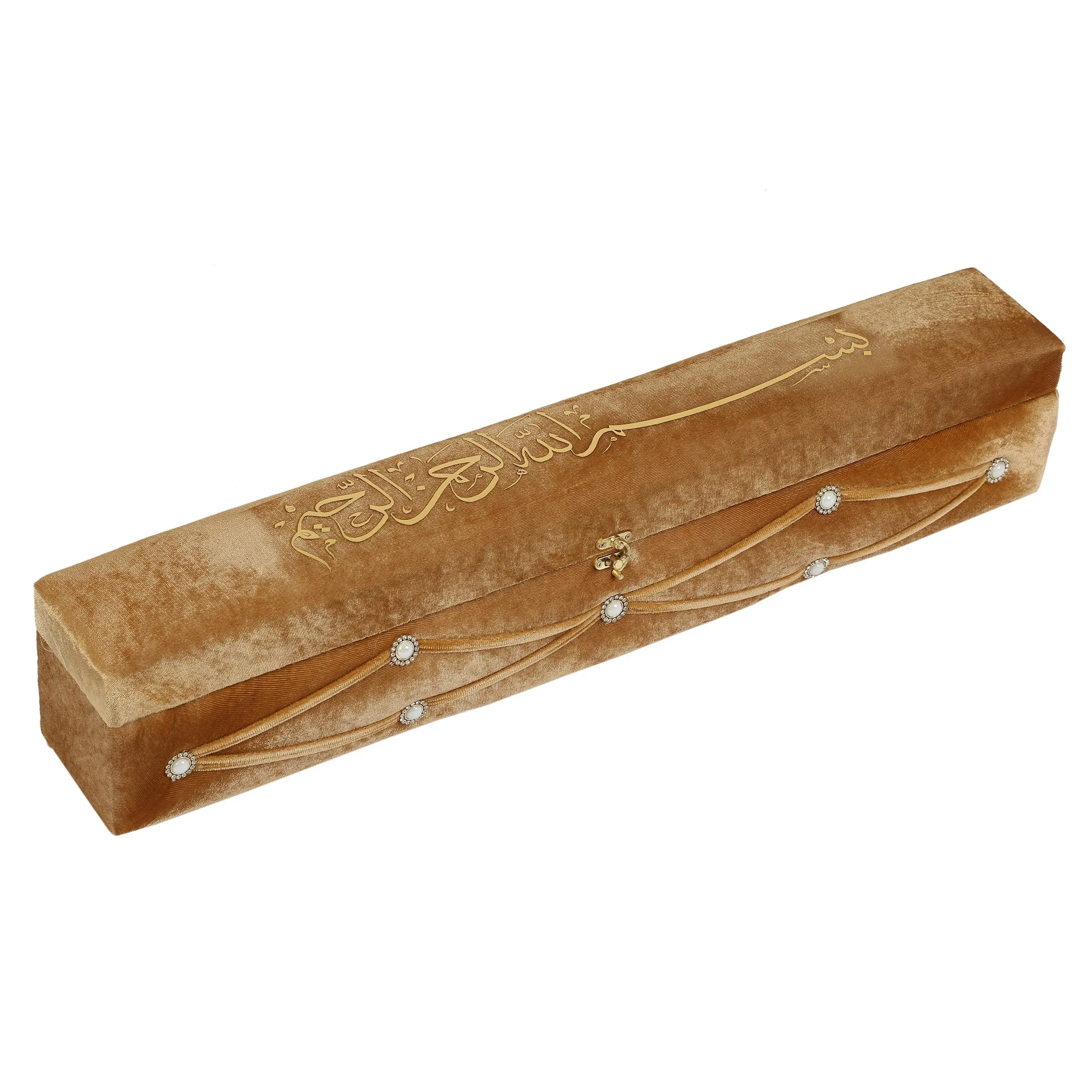 Velvet Pearl Prayer Box - Gold