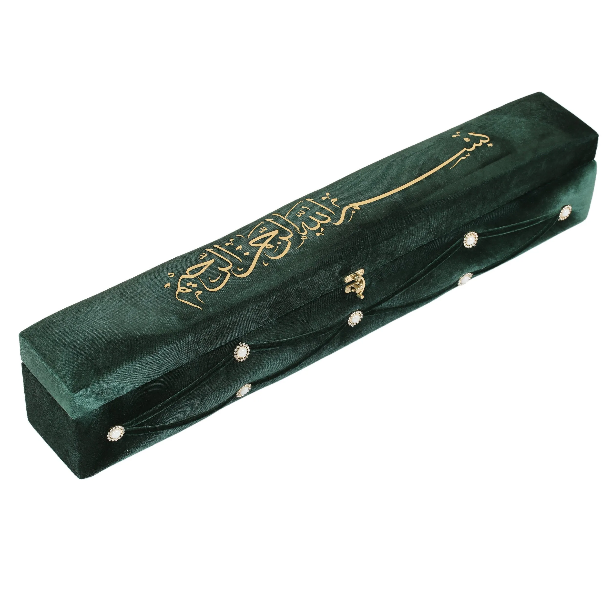 Velvet Pearl Prayer Box - Green
