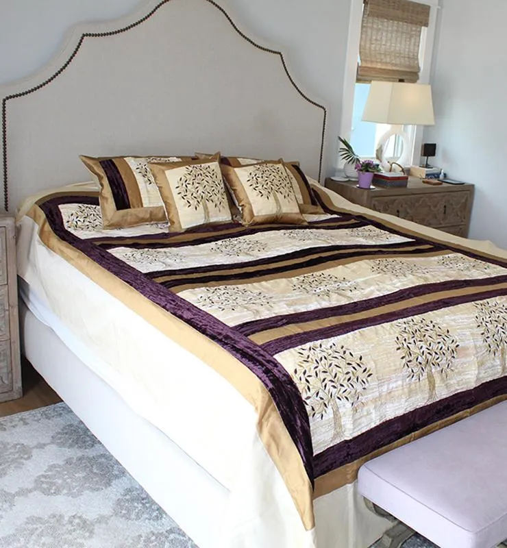 Velvet Tree Of Life Bedspread Set