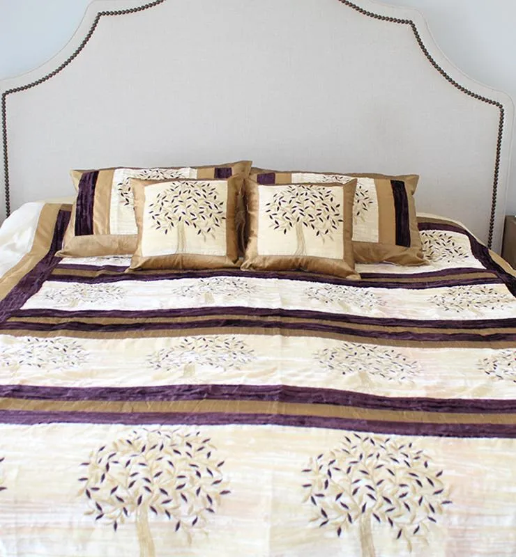 Velvet Tree Of Life Bedspread Set