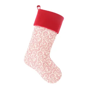 Vermicule Rose Stocking with Velvet Cuff