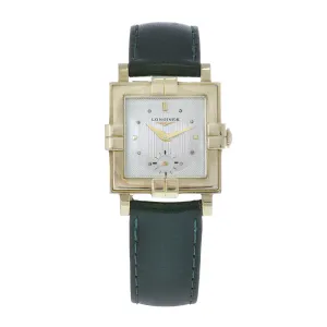 Vintage 1940's Longines 14KT Yellow Gold Guilloche Tank Watch