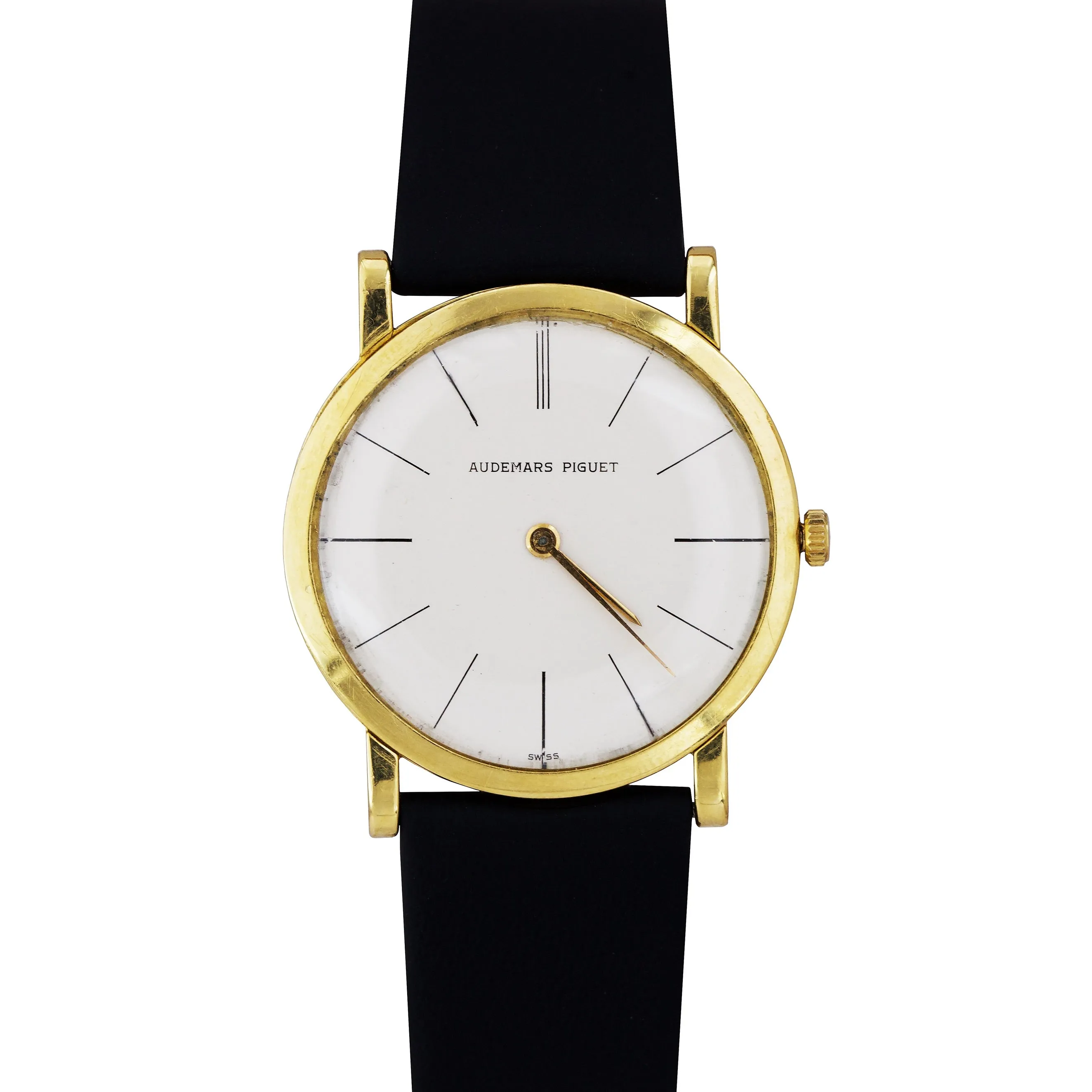 Vintage 1960's Audemars Piguet 18K Yellow Gold 32mm Ultra Thin Dress Watch