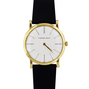 Vintage 1960's Audemars Piguet 18K Yellow Gold 32mm Ultra Thin Dress Watch