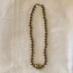 Vintage African Brass Beaded Necklace