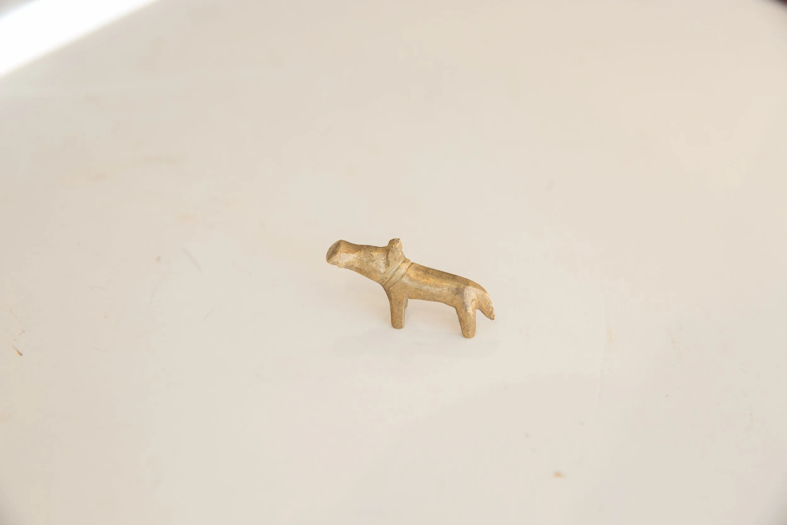 Vintage African Brass Mini Hippo