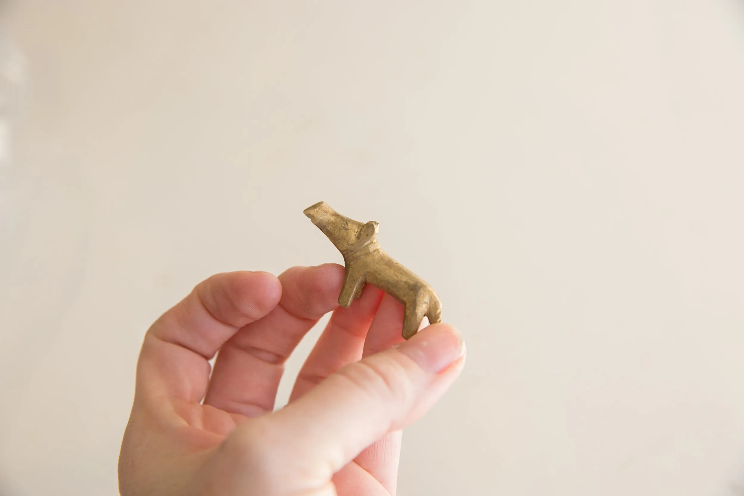Vintage African Brass Mini Hippo