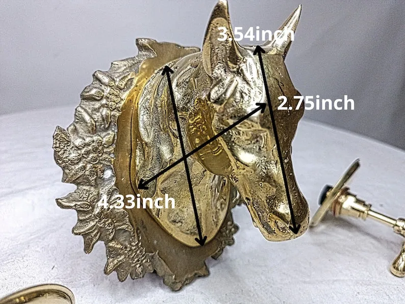 Vintage brass Horse Faucet with Two brass Handles