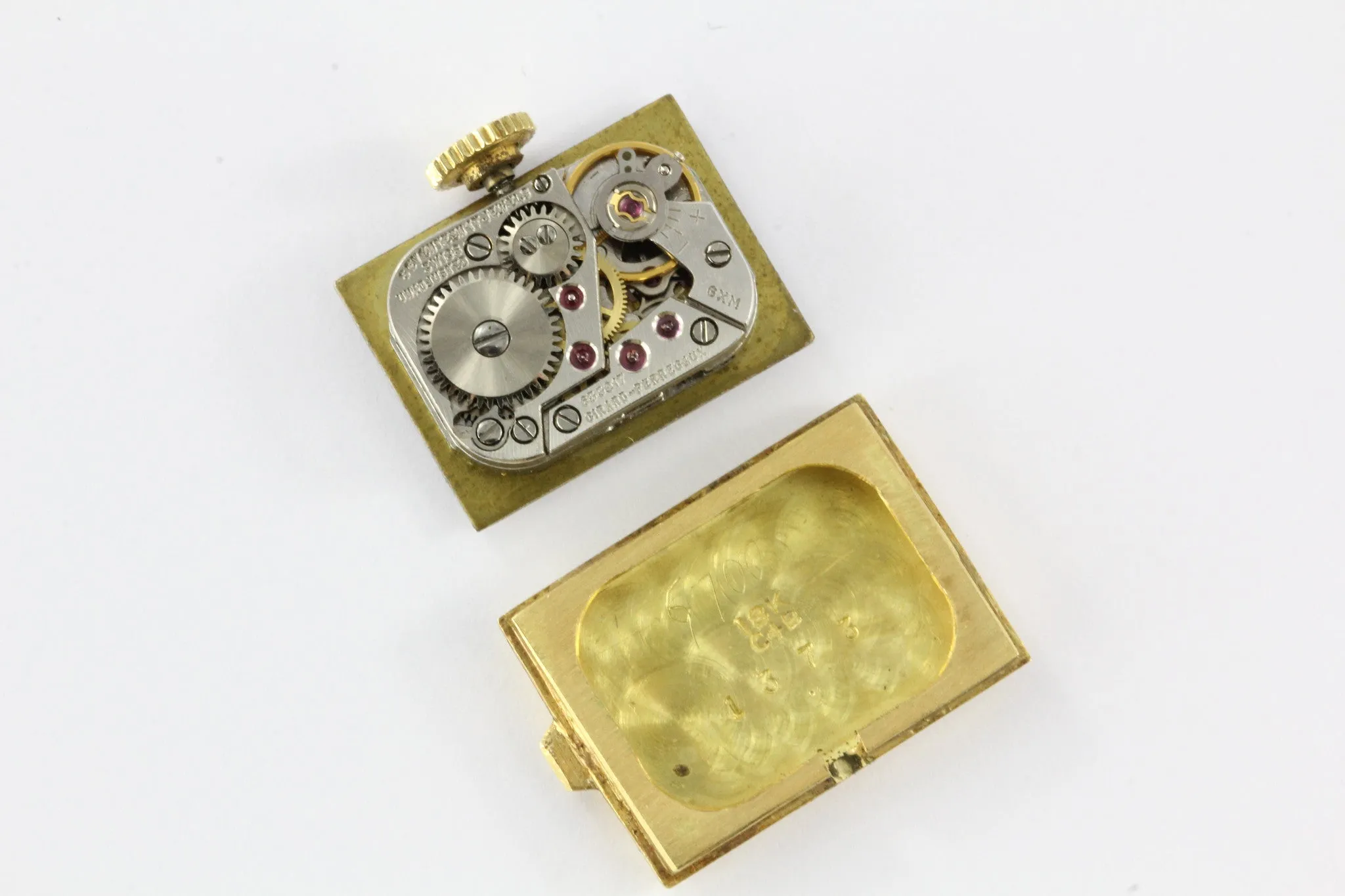 Vintage Cartier 18K Gold Girard Perregaux Tank Watch c.1950's