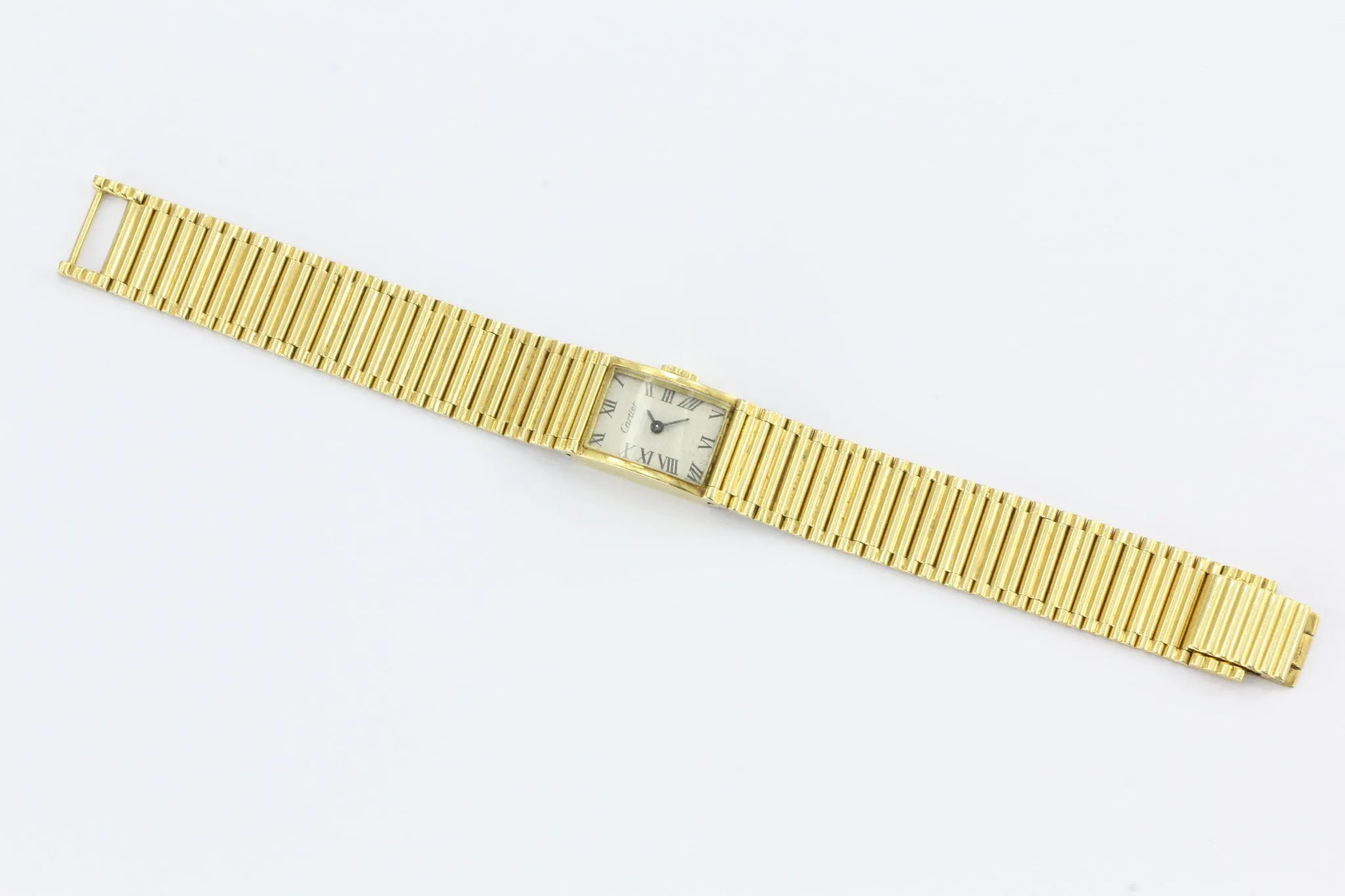 Vintage Cartier 18K Gold Girard Perregaux Tank Watch c.1950's
