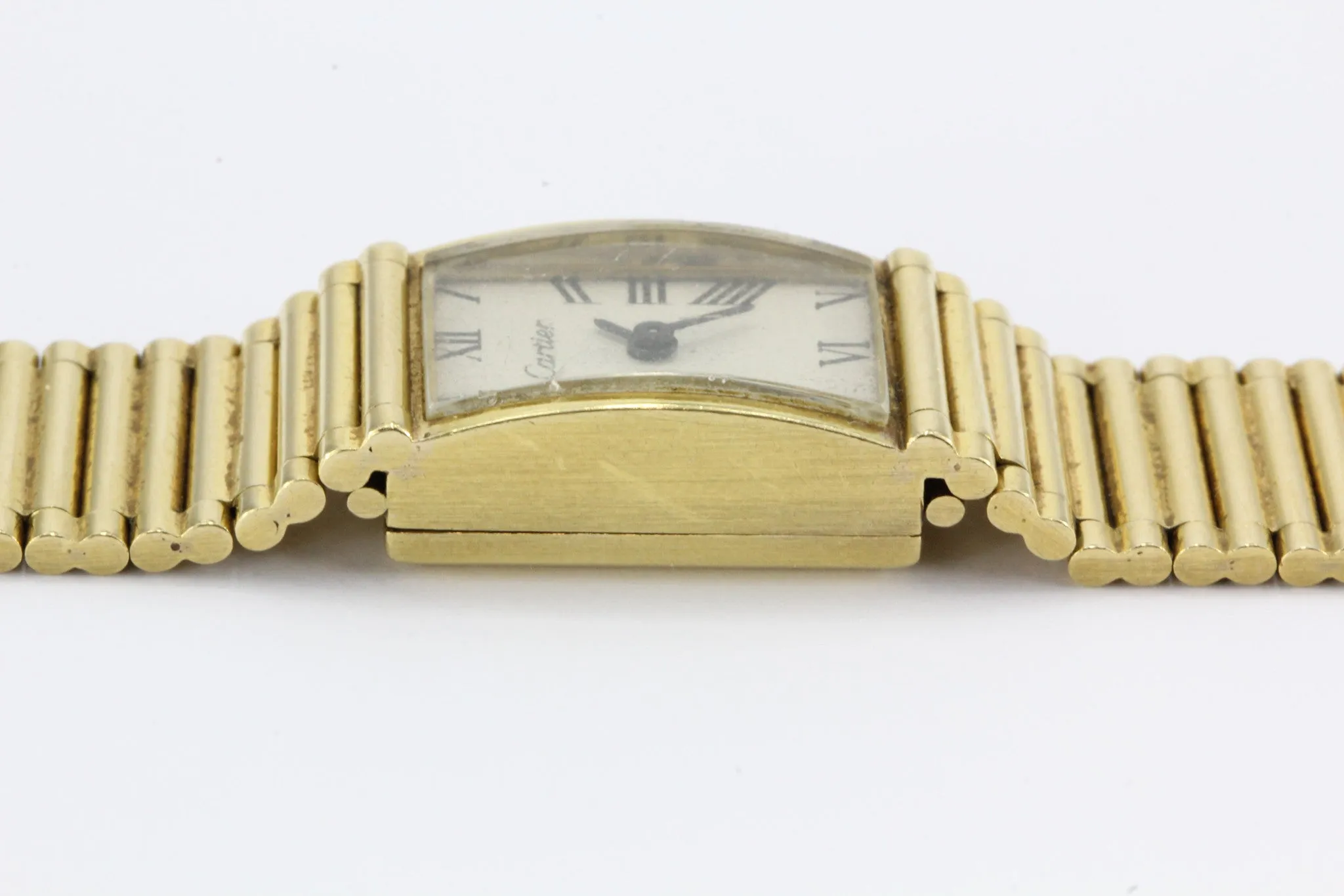 Vintage Cartier 18K Gold Girard Perregaux Tank Watch c.1950's