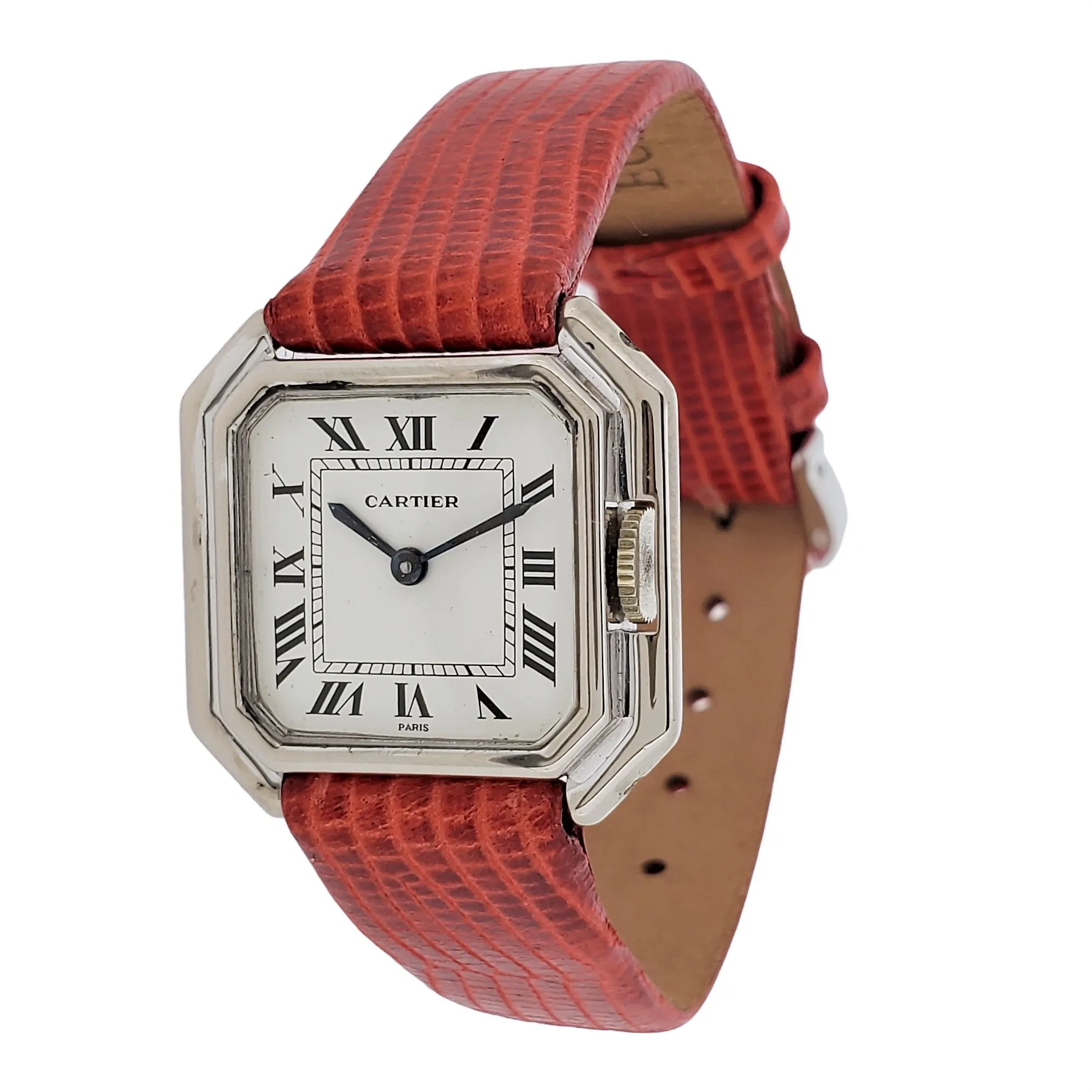 Vintage Cartier Paris Ceinture in White Gold, Ladies Size Watch, Circa 1975-1980