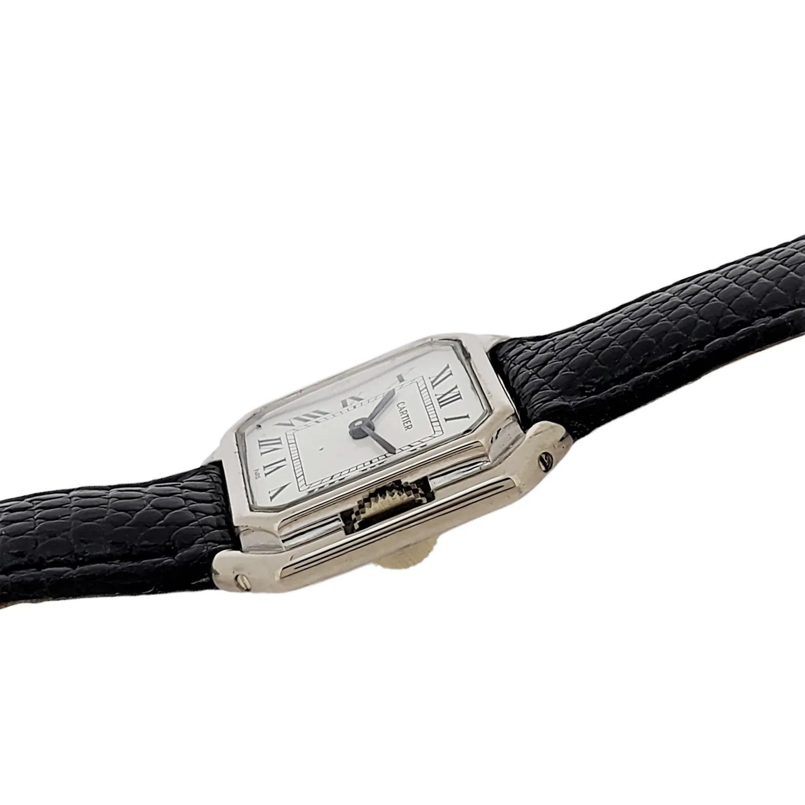 Vintage Cartier Paris Ceinture in White Gold, Ladies Size Watch, Circa 1975-1980
